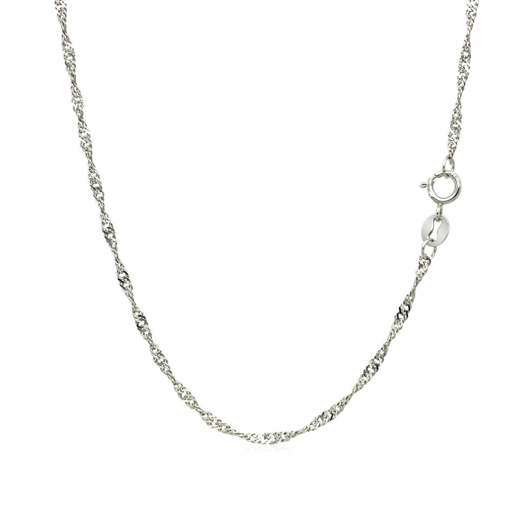 10k White Gold Singapore Chain 1.5mm
