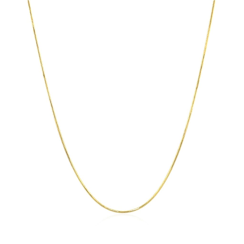 14k Yellow Gold Round Snake Chain 0.7mm