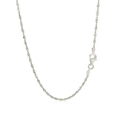 Sterling Silver 1.6mm Singapore Style Chain