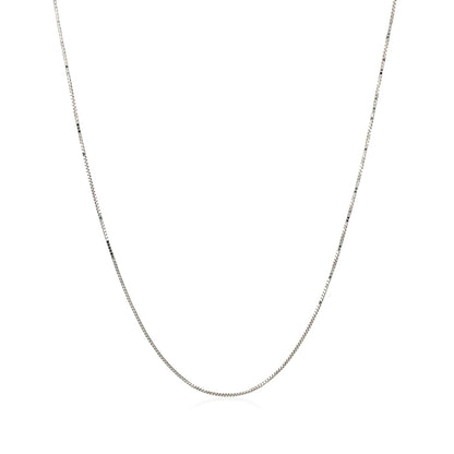 14k White Gold Classic Box Chain 0.45mm