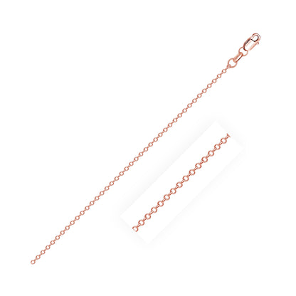 Diamond Cut Cable Link Chain in 14k Rose Gold (0.8 mm)