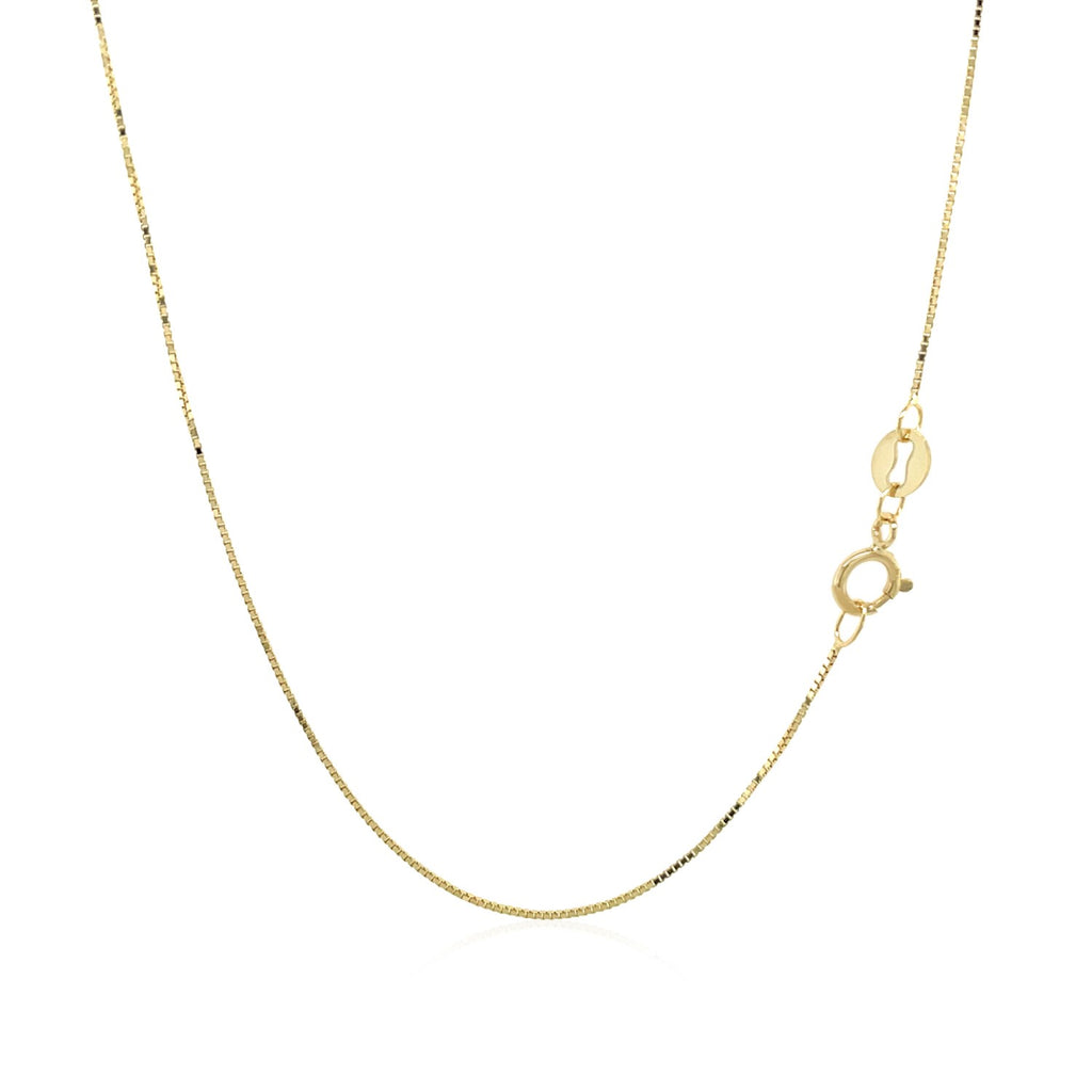 14k Yellow Gold Classic Box Chain 0.6mm