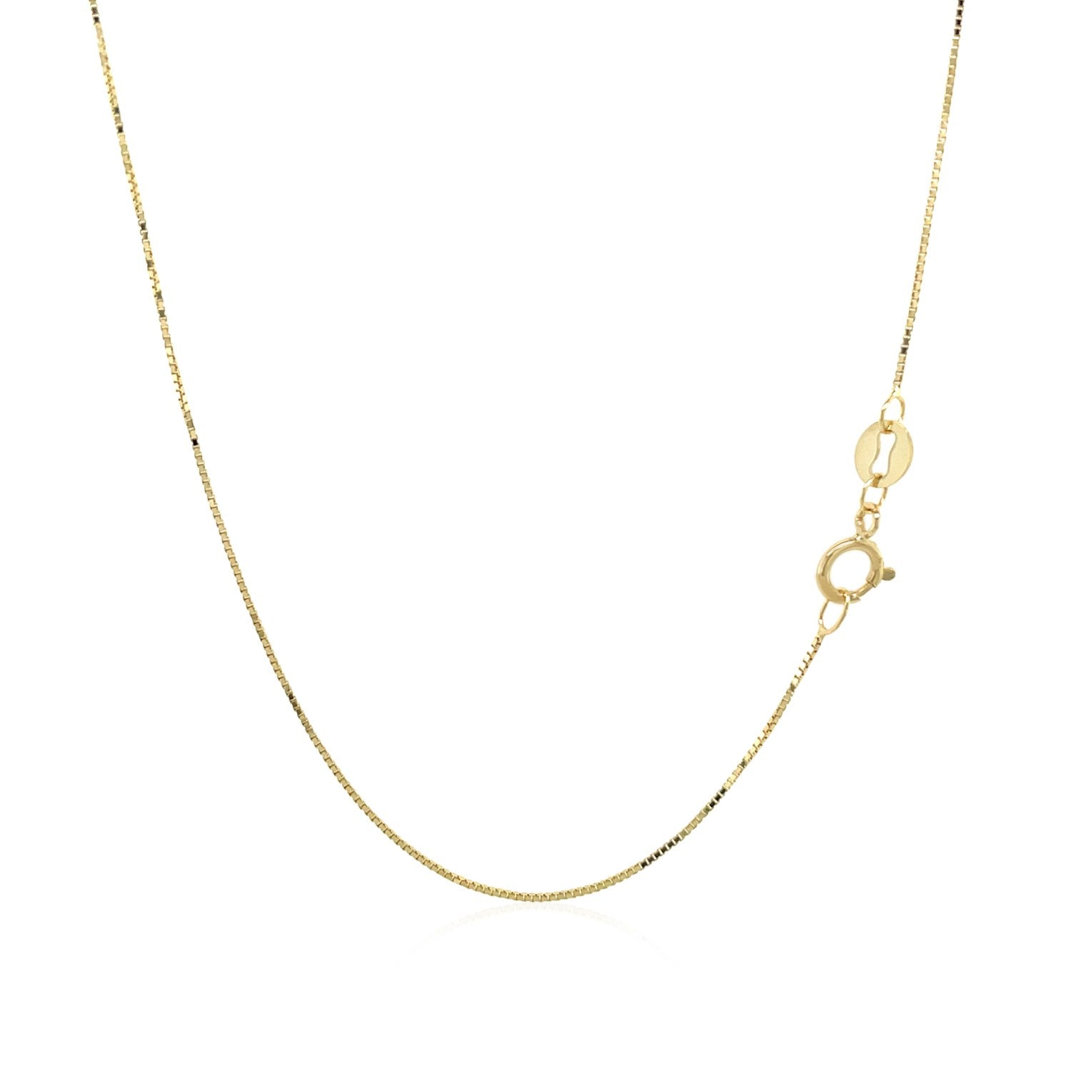 14k Yellow Gold Classic Box Chain 0.6mm