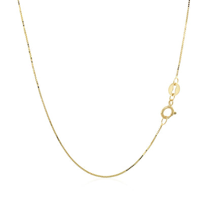 14k Yellow Gold Classic Box Chain 0.6mm