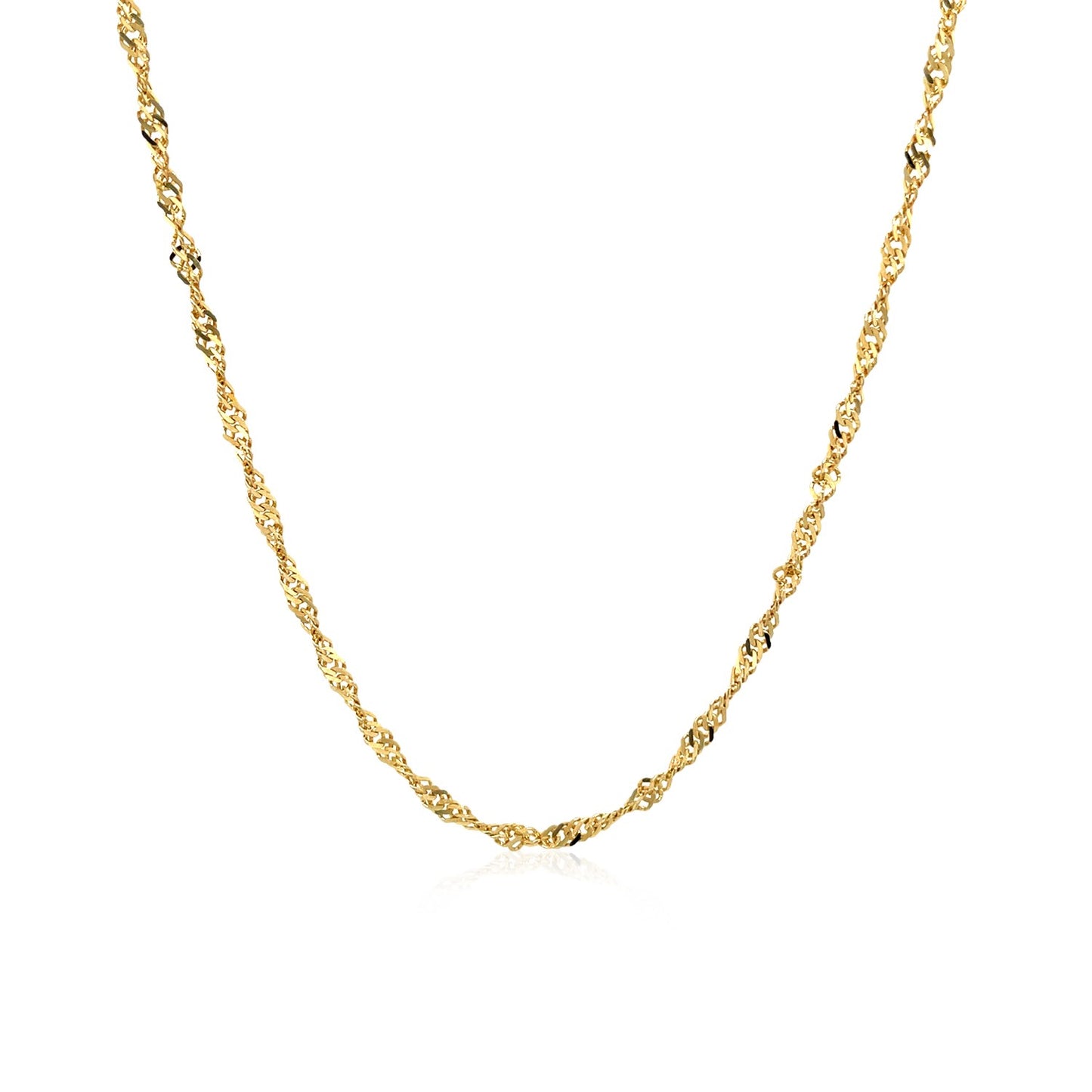 14k Yellow Gold Singapore Chain 1.7mm