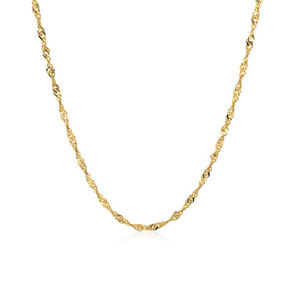 14k Yellow Gold Singapore Chain 1.7mm