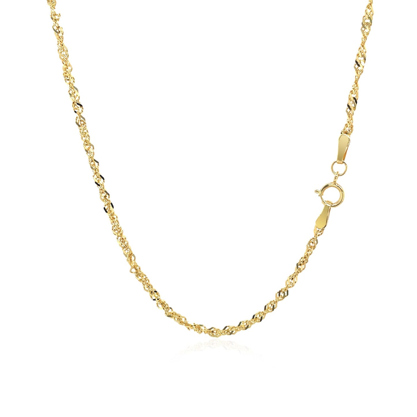 14k Yellow Gold Singapore Chain 1.7mm