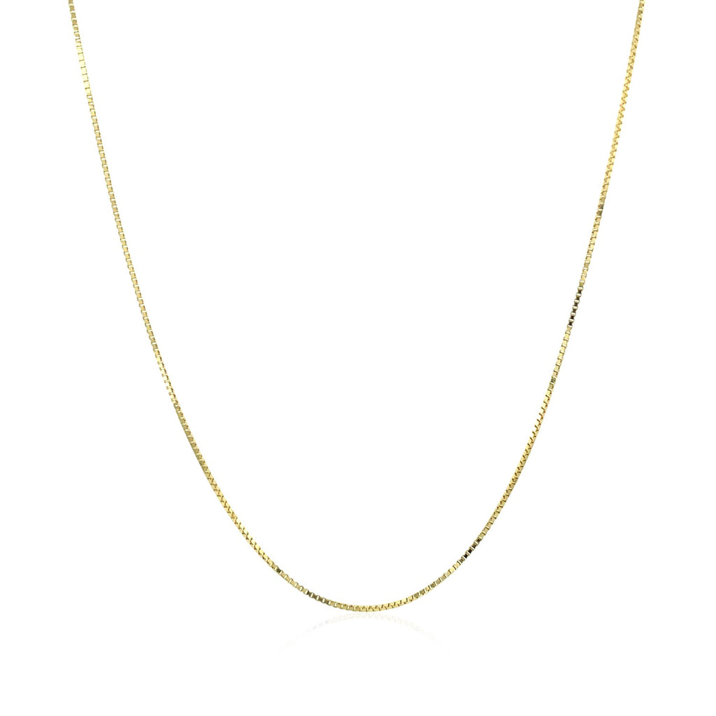 10k Yellow Gold Classic Box Chain 0.6mm