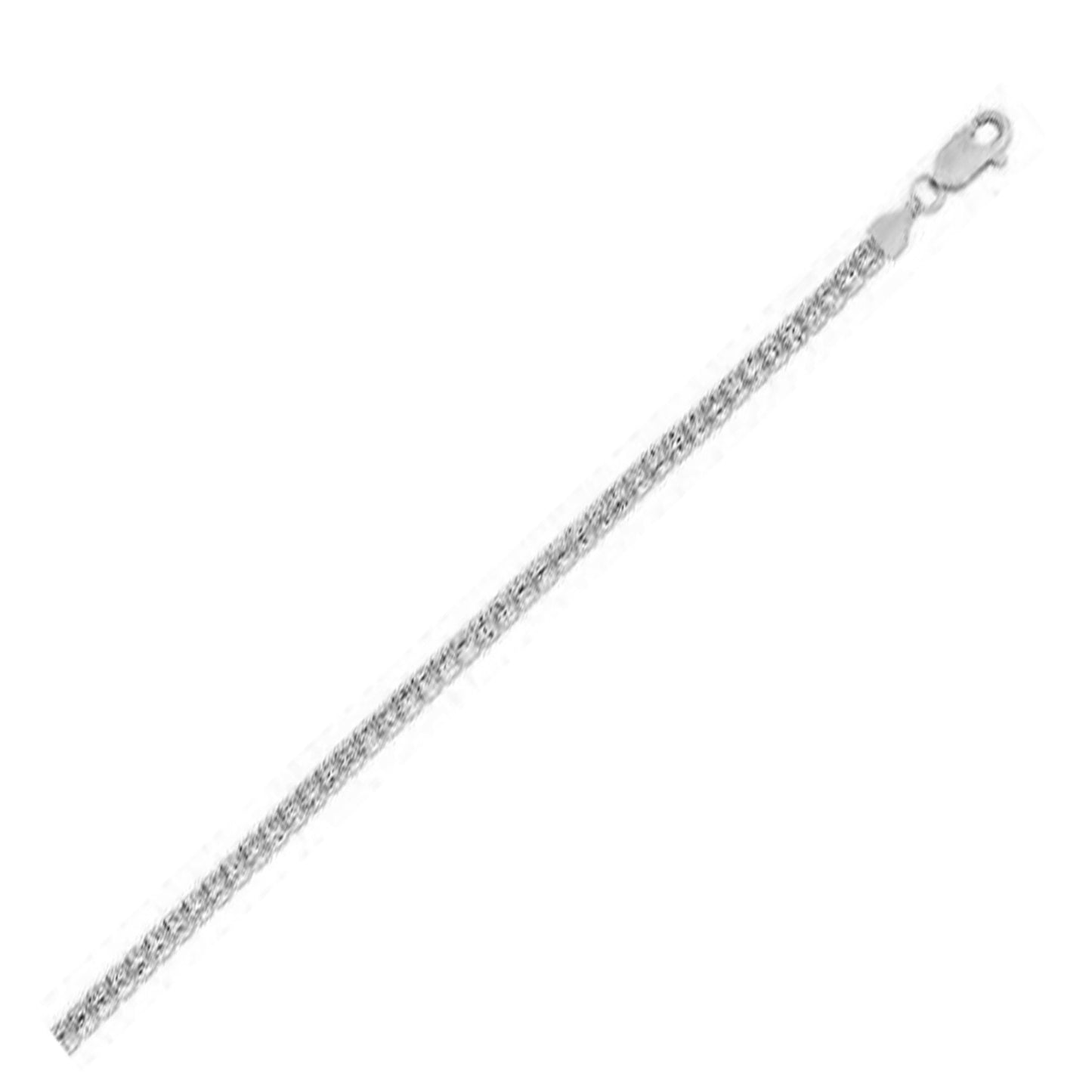 Ice Barrel Chain in 14k White Gold (3.1 mm)