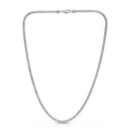 Ice Barrel Chain in 14k White Gold (3.1 mm)