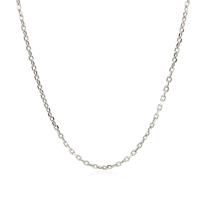 Sterling Silver Rhodium Plated Cable Chain 1.5mm