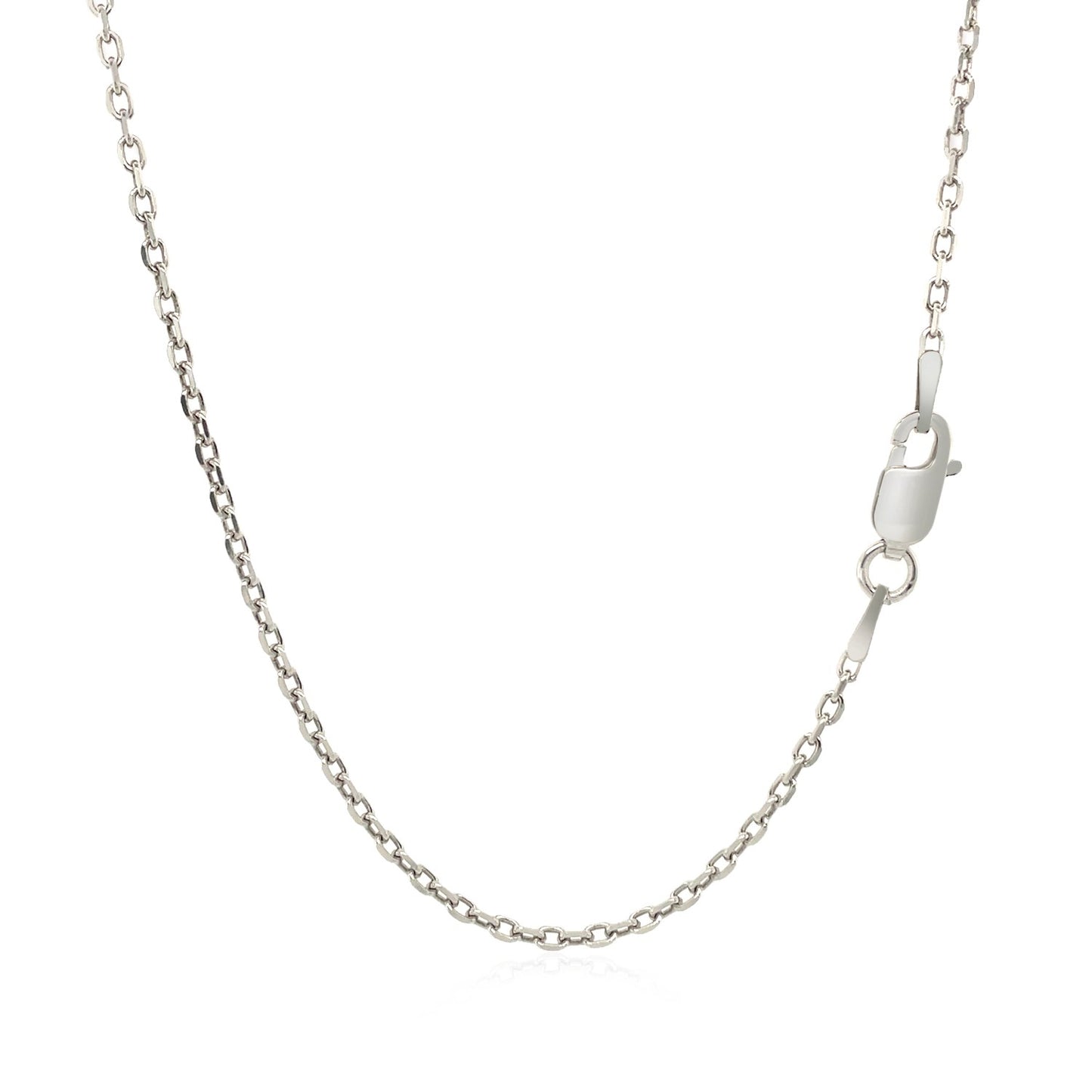 Sterling Silver Rhodium Plated Cable Chain 1.5mm