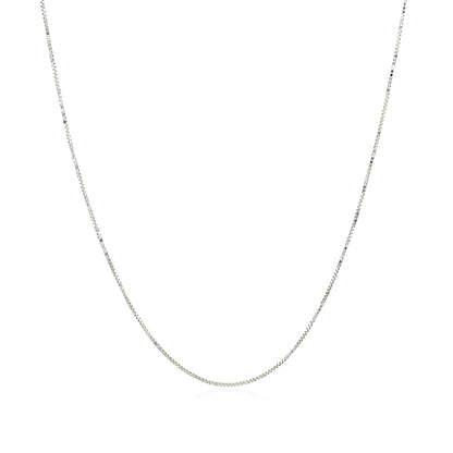 10k White Gold Classic Box Chain 0.45mm