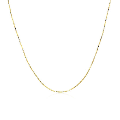 18k Yellow Gold Box Chain 0.6mm