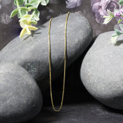 14k Yellow Gold Classic Box Chain 1.0mm