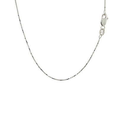 18k White Gold Box Chain 0.6mm