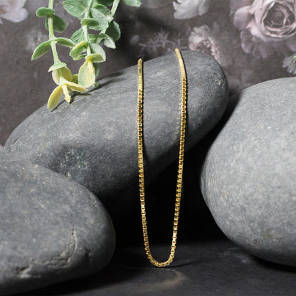 14k Yellow Gold Classic Box Chain 1.4mm