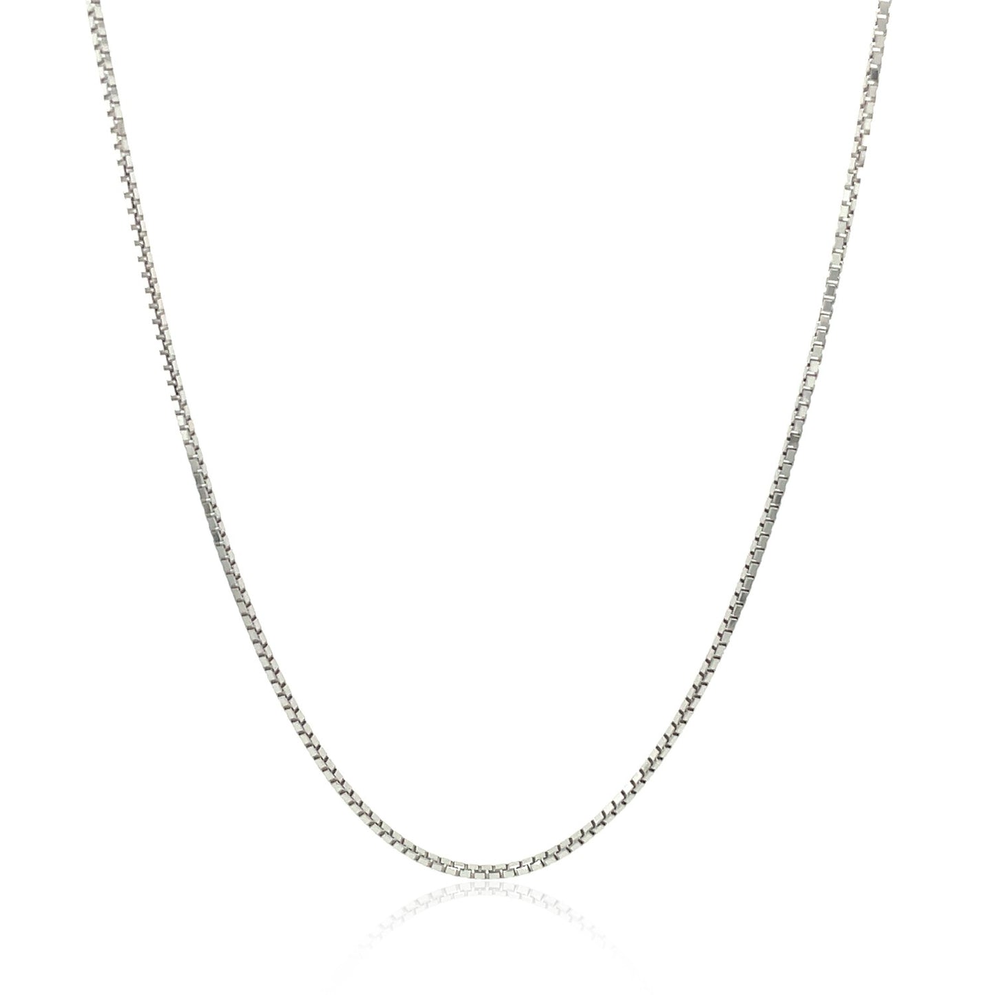 14k White Gold Octagonal Box Chain 1.0mm