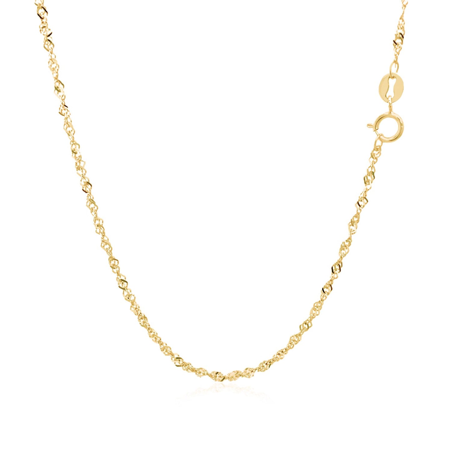 14k Yellow Gold Singapore Chain 1.5mm