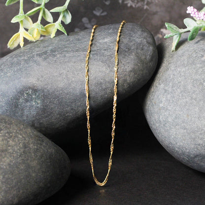 14k Yellow Gold Singapore Chain 1.5mm