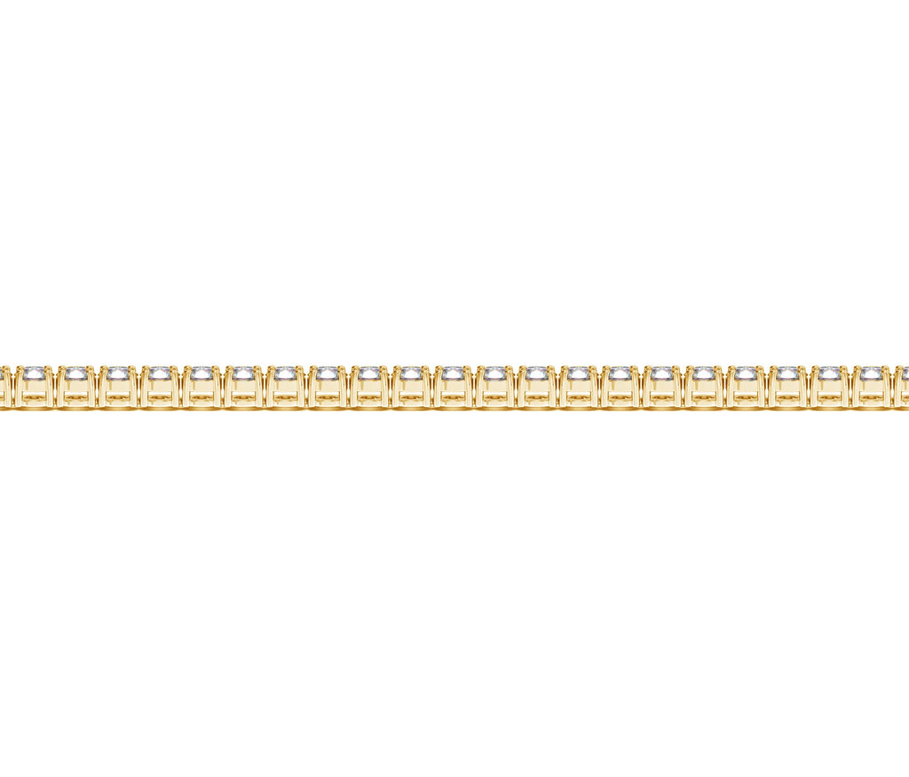 14k Yellow Gold Round Diamond Tennis Bracelet (3 cttw)