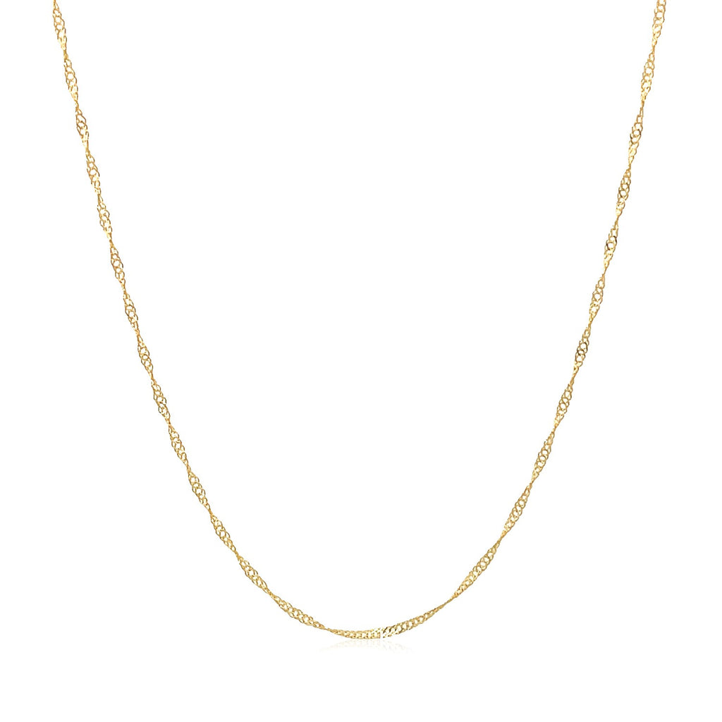 14k Yellow Gold Singapore Chain 0.6mm