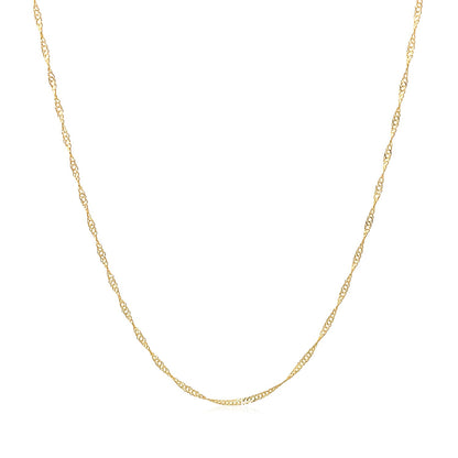 14k Yellow Gold Singapore Chain 0.6mm