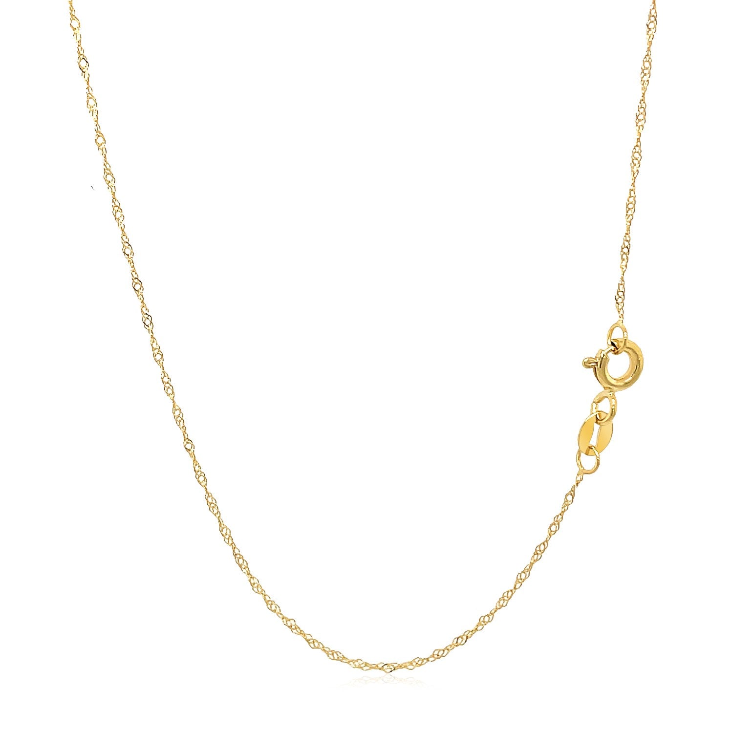14k Yellow Gold Singapore Chain 0.6mm