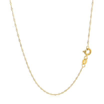 14k Yellow Gold Singapore Chain 0.6mm