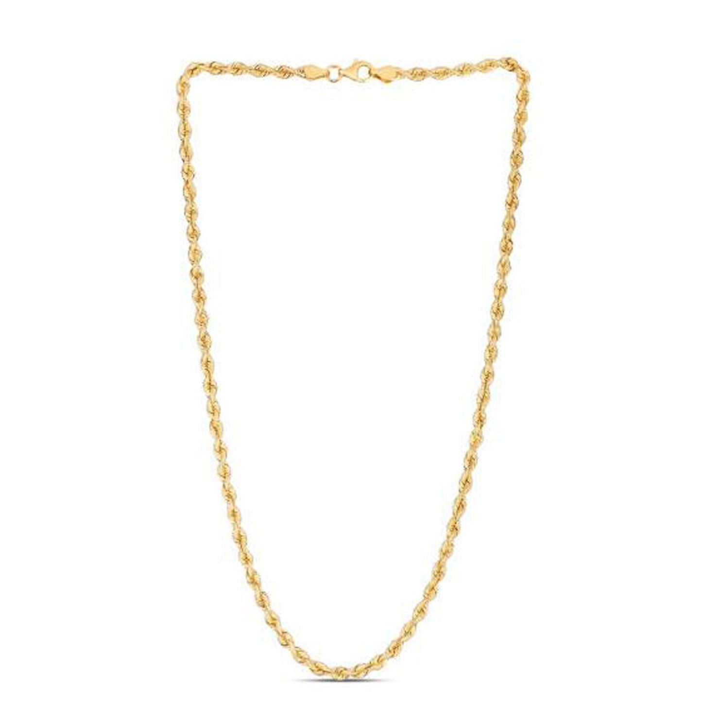 14k Yellow Gold Light Rope Chain 3.7mm