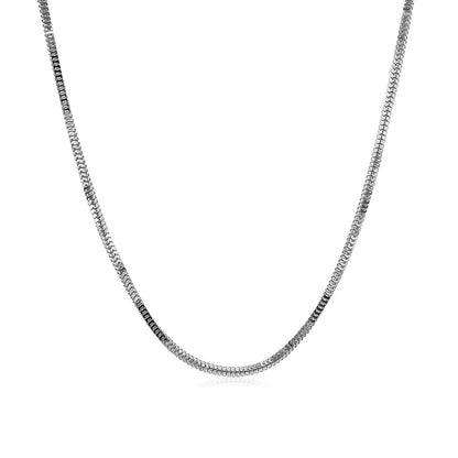 14k White Gold Milano Chain 1.1mm