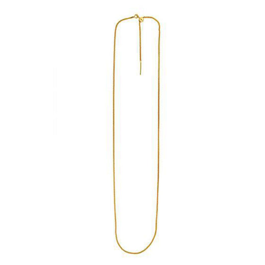 Endless Adjustable Wheat Chain in 14k Yellow Gold (1.1mm)