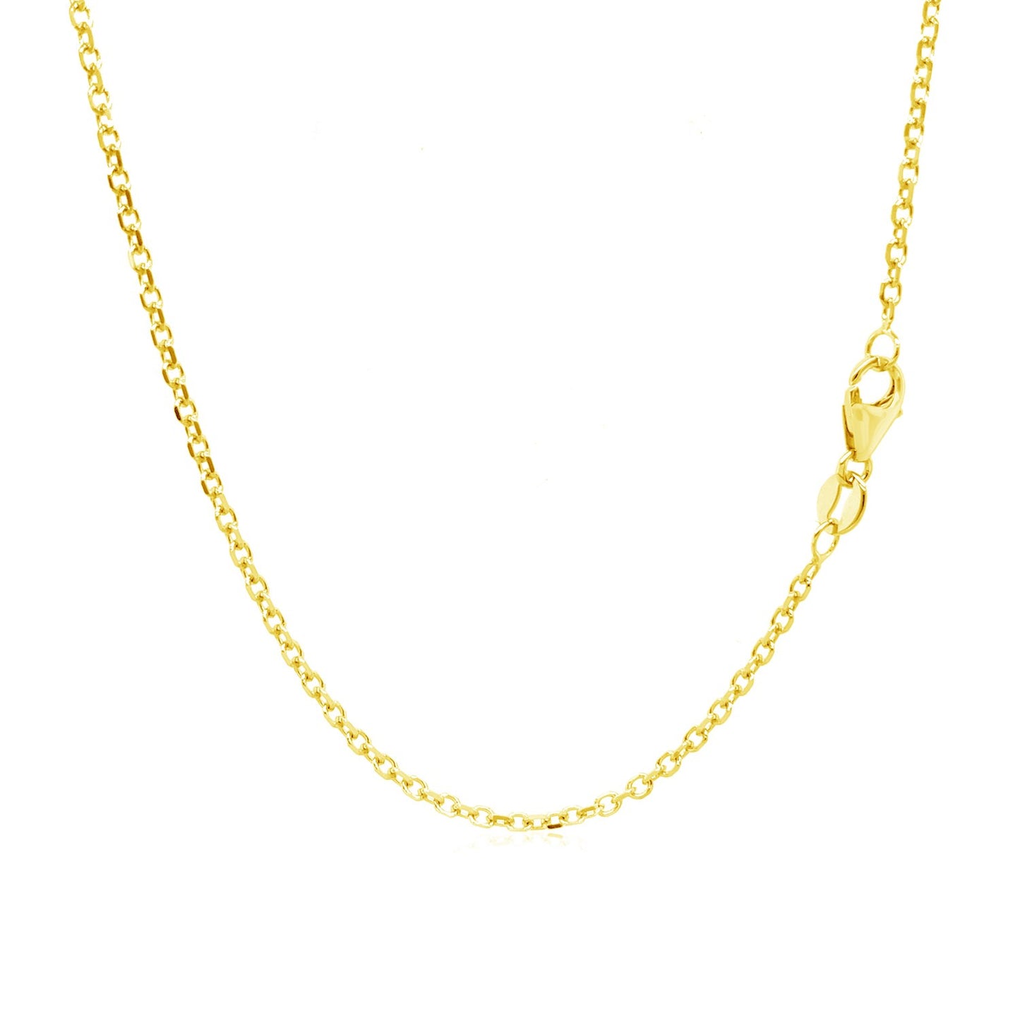 14k Yellow Gold Adjustable Cable Chain 1.5mm