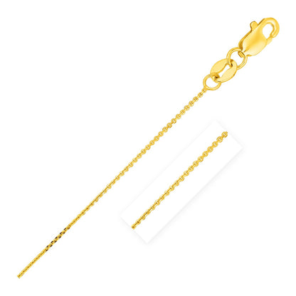 14k Yellow Gold Cable Link Chain 0.5mm