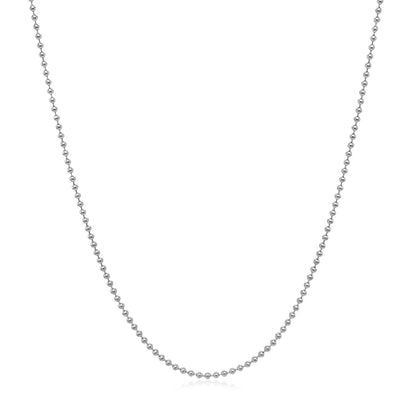 14k White Gold Bead Chain 1.0mm