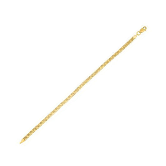 3.5mm 14k Yellow Gold Bismark Chain