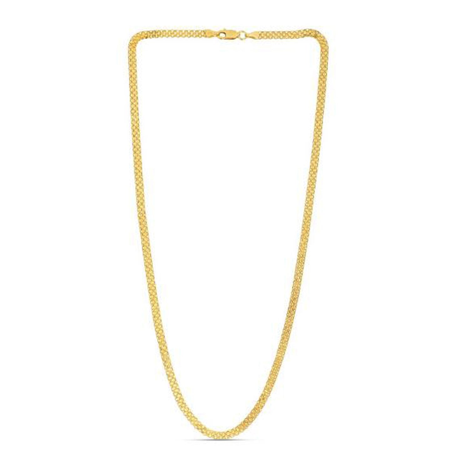 3.5mm 14k Yellow Gold Bismark Chain