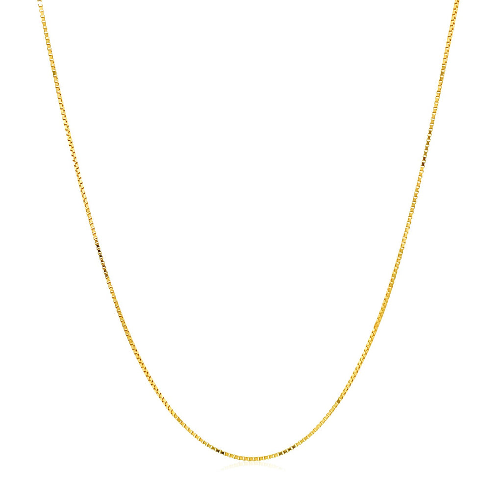 Double Extendable Box Chain in 14k Yellow Gold (0.6mm)