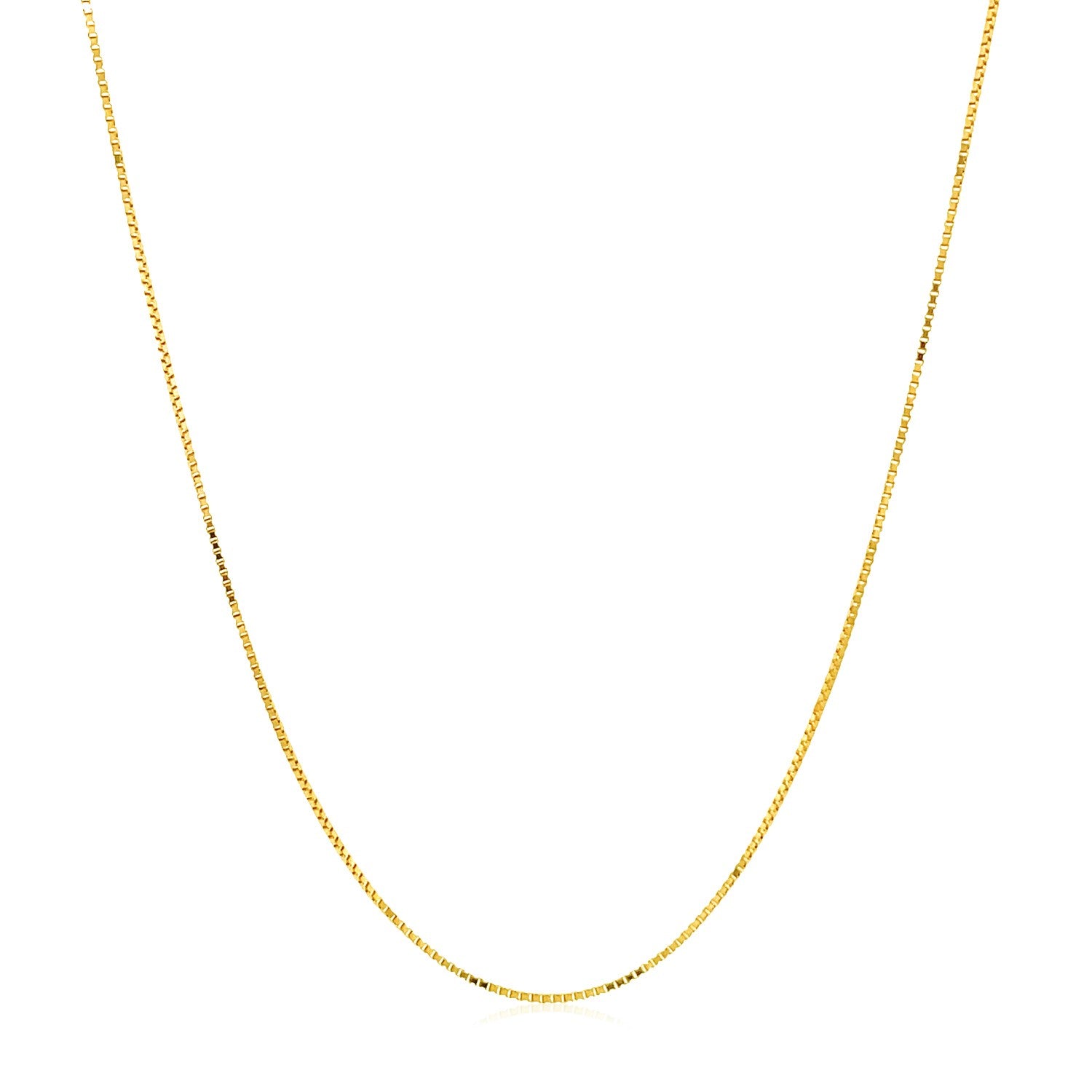 Double Extendable Box Chain in 14k Yellow Gold (0.6mm)
