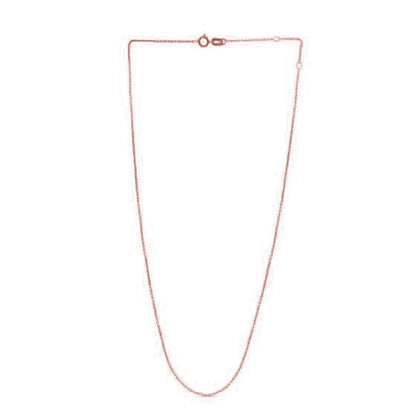 Adjustable Cable Chain in 14k Rose Gold (1.0mm)