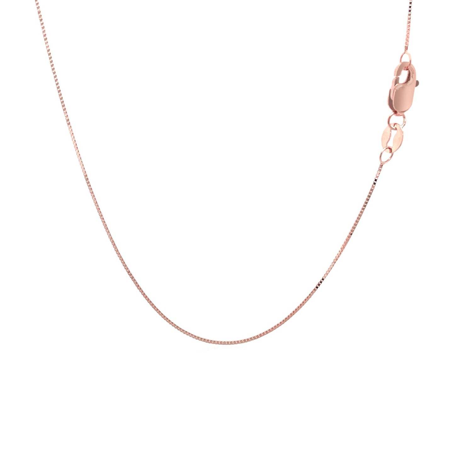 14k Rose Gold Classic Box Chain 0.4mm