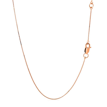 Double Extendable Box Chain in 14k Rose Gold (0.6mm)