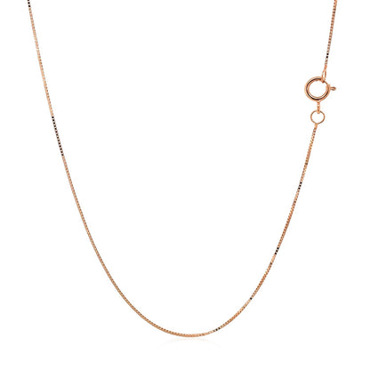 10k Rose Gold Classic Box Chain 0.45mm