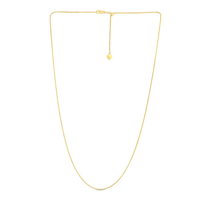 14k Yellow Gold Adjustable Franco Chain 0.9mm