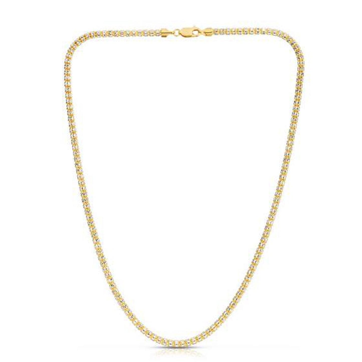 Ice Barrel Chain in 14k Yellow Gold (3.1 mm)