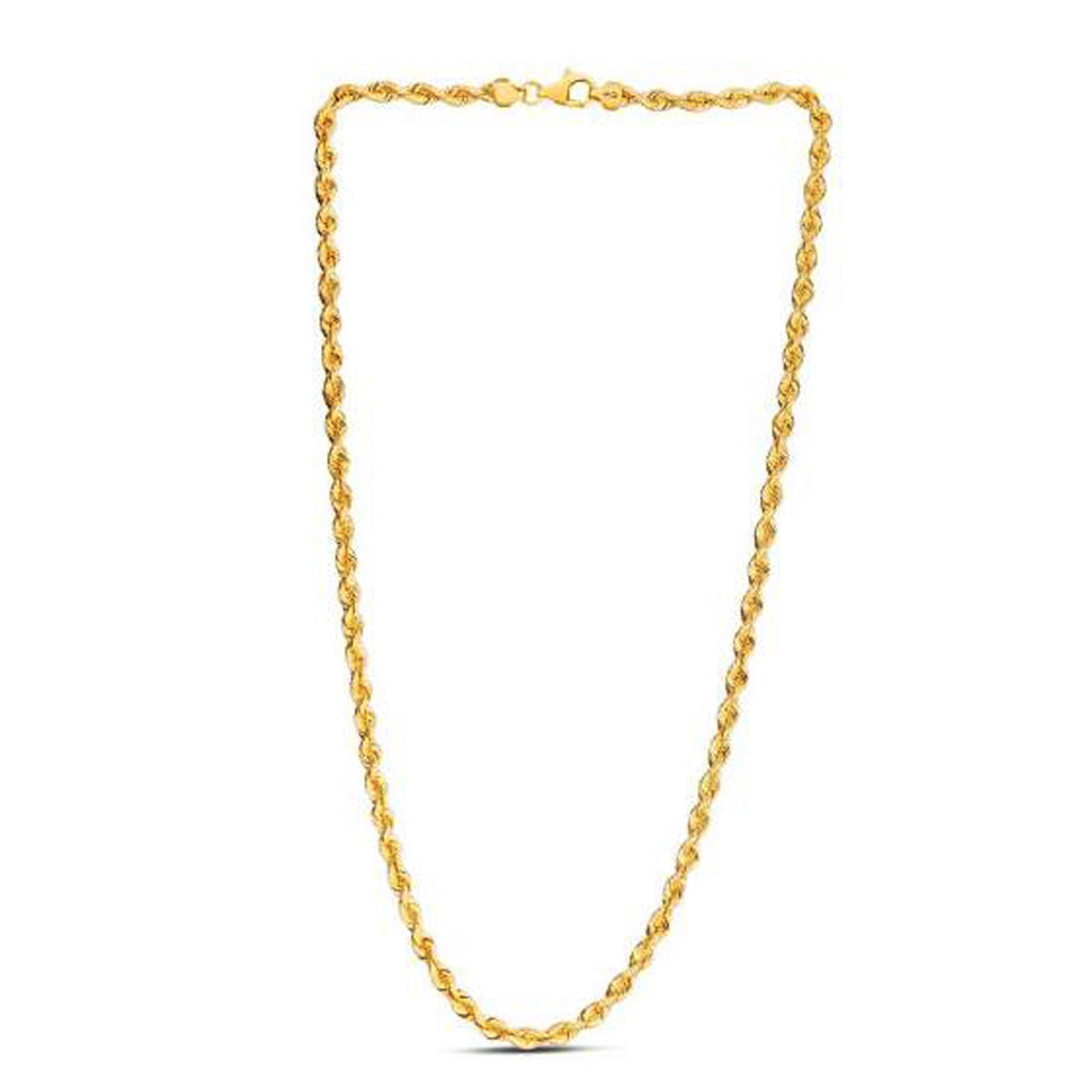 14k Yellow Gold Light Rope Chain 4.3mm