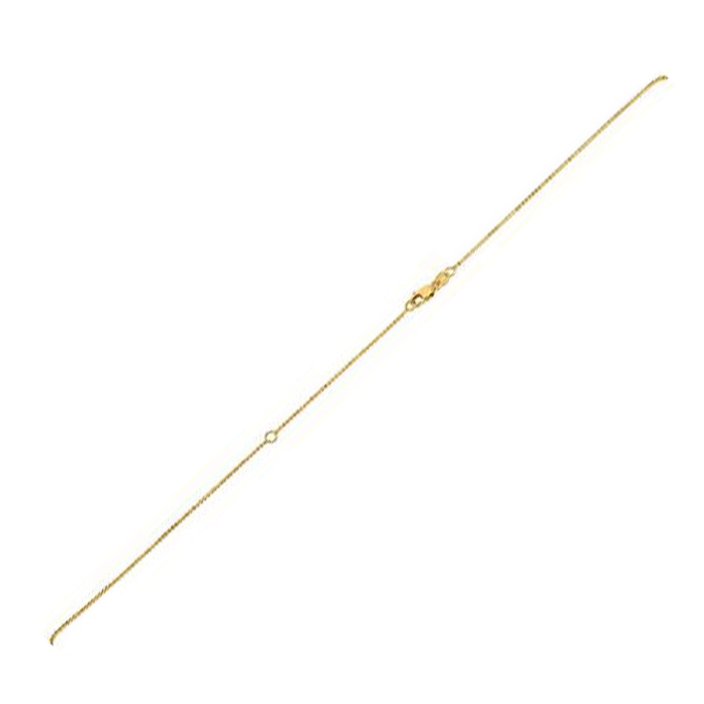 Extendable Bead Chain in 14k Yellow Gold (1.0mm)