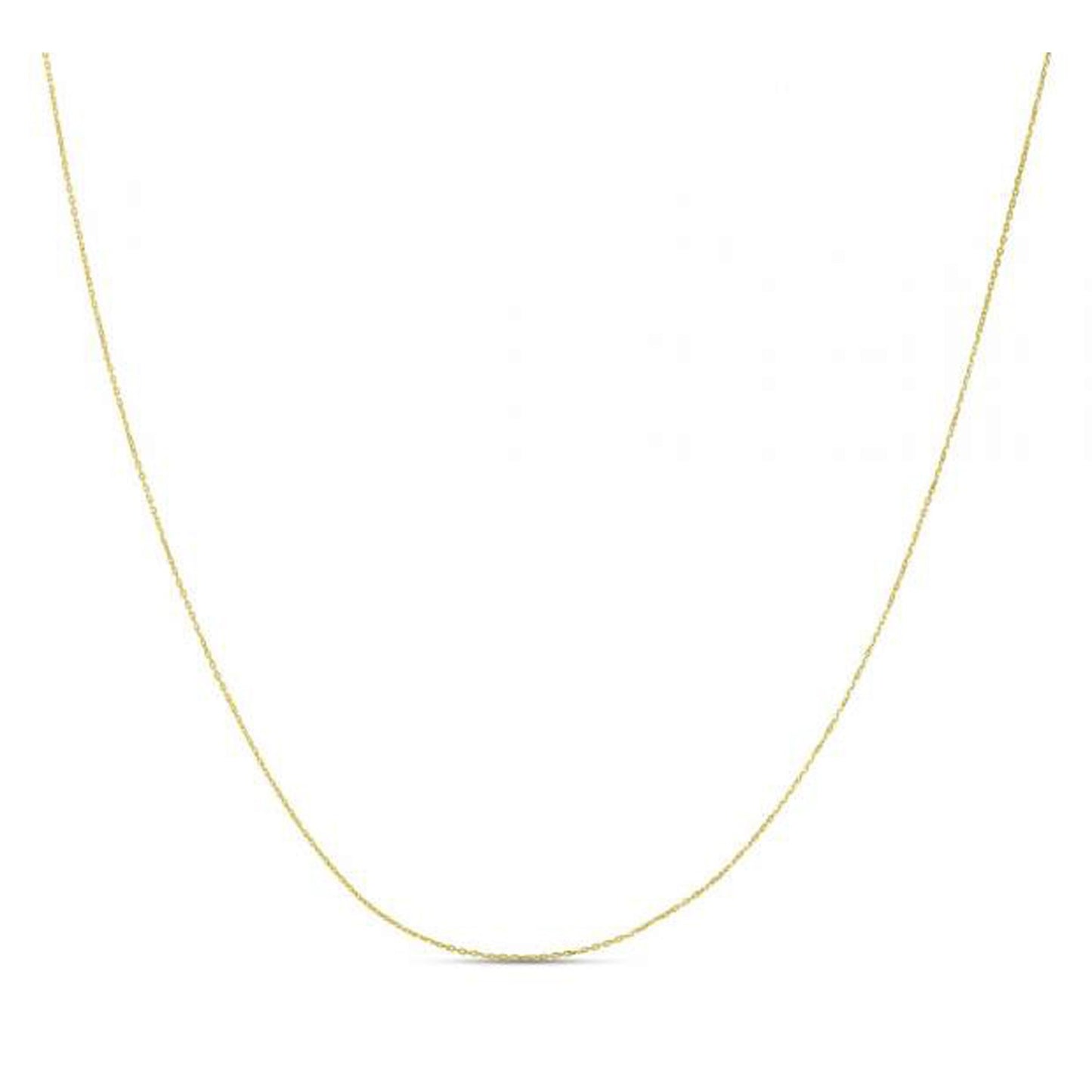 Double Extendable Diamond Cut Cable Chain in 14k Yellow Gold (0.80mm)