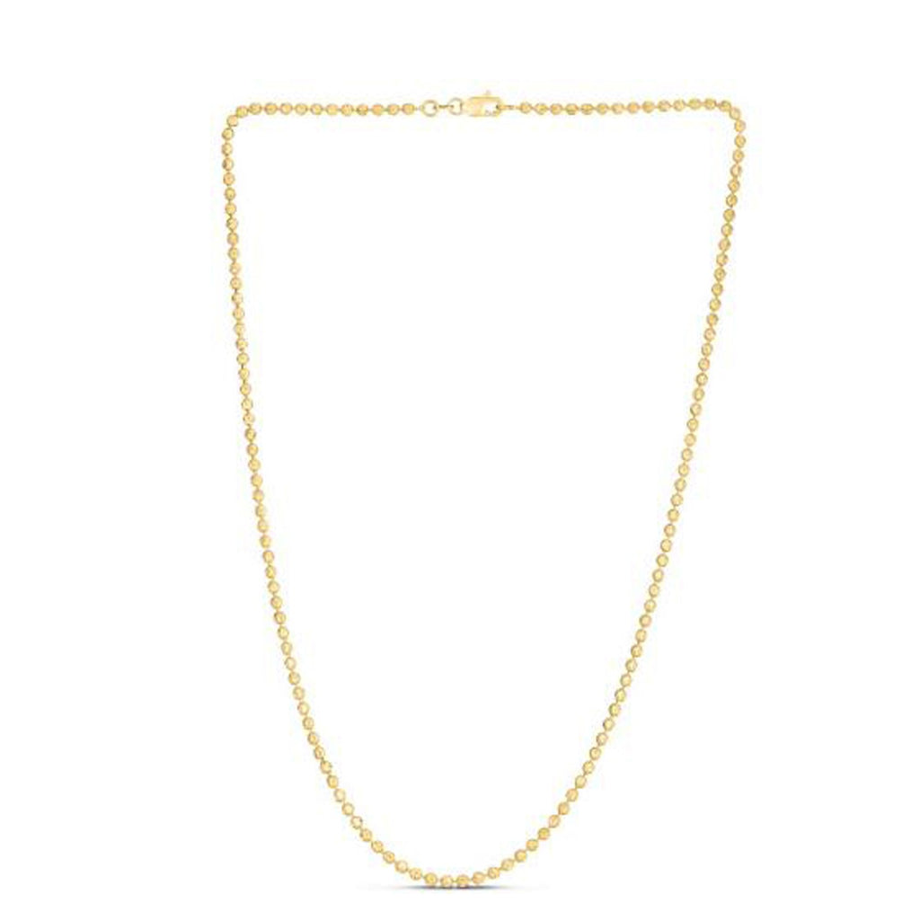 Moon Cut Bead Chain in 14k Yellow Gold (2.5 mm)