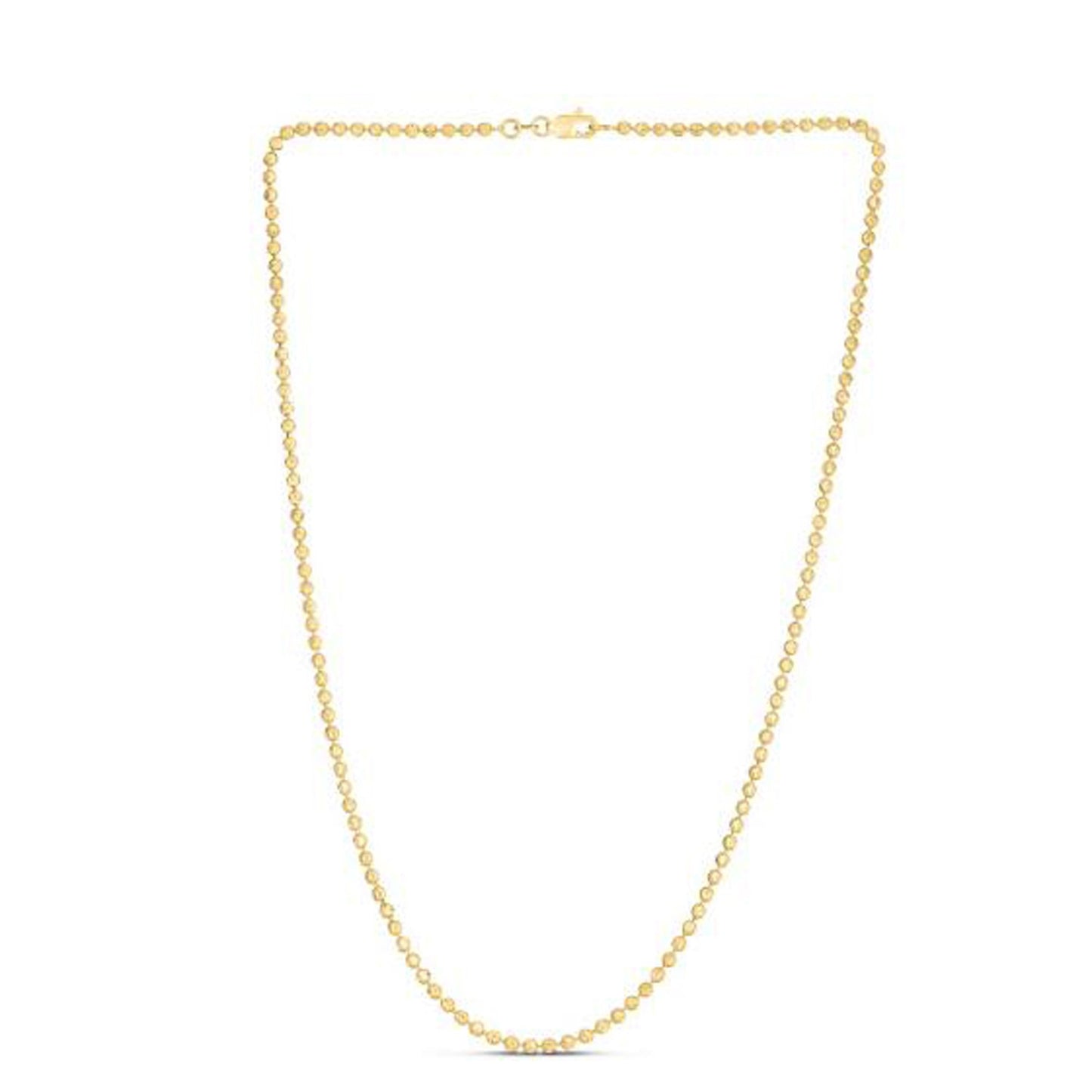 Moon Cut Bead Chain in 14k Yellow Gold (2.5 mm)